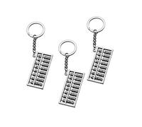 ROMISBABA 3 Piezas Llaveros de Seis Plata Adorno Estilizado para Colgante Decorativo Resistente y Duradero
