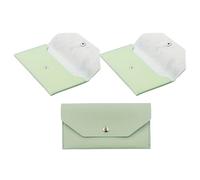 ROMISBABA 3piezas Monedero Minimalista de Piel Sintética Larga para Mujer Organizador de Dinero con Sobres Billetera Tipo sobre Económica Gestión del Dinero con Cierre Presión para Uso