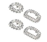 ROMISBABA 4 piezas Accesorios de Clips para Zapatos de Desmontables Hebillas con Brillo Duradero para Tacones y Sandalias Decoración Floral para Novias y Damas de Honor