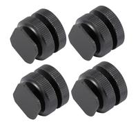 ROMISBABA 4 Piezas Adaptador de Montaje Zapata Caliente de Aluminio Soporte Doble con Tornillo para Cámara Accesorio de Trípode Resistente y Práctico para Fotografía