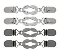 ROMISBABA 4 Piezas Clips Vintage para Cárdigan y Chal Pinzas Clásicas para Ropa Broches Multifuncionales para Suéter Bufanda y Collar Diseño Retro Elegante para Mujer