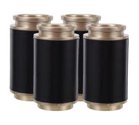 ROMISBABA 4 Piezas Cubiertas Decorativas para Barras de Cortina de 22 MM, 4 Piezas, Remates de Hierro Mate Negro para Extremos de Postes, Protección Suave para Cortinas en Hogar y Oficina