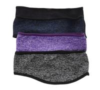 ROMISBABA 4 Piezas Diadema Deportiva Mujer Invierno con Orejeras de Forro Polar Banda Elástica Calentadora para Running y Fitness Protección Contra Frío y Viento Negro Gris Púrpura Azul