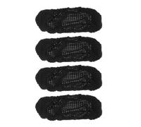 ROMISBABA 4 Piezas Fundas Elásticas para Reposabrazos de Sillas de Oficina Protectores Suaves y Duraderos para Reposabrazos Cubiertas Removibles para Brazos Diseño Negro para Escritorios y