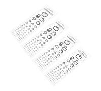 ROMISBABA 4 piezas Tablas de Prueba de Visión para Gráficos Visuales Estándar PVC Resistente y Fácil de Colgar para Evaluación Ocular Infantil Casa