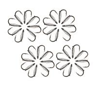 ROMISBABA 40 Piezas Anzuelos de Pesca de Acero al Carbono con Resorte Ganchos con Púas para Mayor Sujeción de Resistente para Pesca Agua Dulce Incluye Caja Portátil