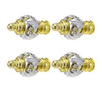 ROMISBABA 4piezas Cabezal de Corte de Romano Tapa de Extremo de Barra de Cortina de Extremos de Plástico para Barra de Cortina para Dormitorio Sala de Estar