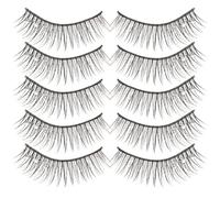 ROMISBABA 5 pares Pestañas Postizas Largas con Diamantes Aspecto Natural y Cómodas para Maquillaje Diario y Profesional Fáciles de Aplicar y Reutilizables