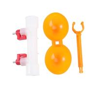 ROMISBABA 5 Piezas Bebedero Automático para Pollos Doble Taza Colgante Diseño Antivuelco Superficie Lisa Dispensador Agua para Gallinero Exterior y Aves de Corral