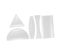 ROMISBABA 5 piezas Lentes Ópticas de Vidrio Convexas y Cóncavas para Enseñanza de Física Duraderas y Transparentes con Formas Variadas para Experimentos Ópticos Escolares