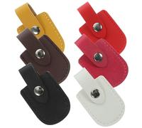 ROMISBABA 6 Fundas Protectoras de Pu Colores Variados y Diseño Sencillo Resistentes y Duraderas Color Aleatorio para Cortaúñas y Tijeras de Uñas para Salón de Uñas