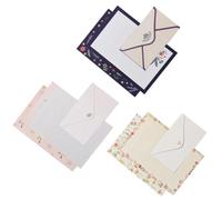 ROMISBABA 6 Juegos de Papeles de Carta Flores y Guardar Invitaciones para Escribir Cartas en Papel A5 Ligeros y Coloridos en Estilo Sencillo y Hermoso