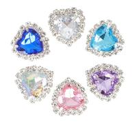 ROMISBABA 6 piezas Hebillas Desmontables para Zapatos con Encanto de Joya de Vidrio Decoración de Moda para Mujeres Zapatillas Sandalias y Zapatos de Cuero