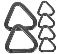ROMISBABA 6 Piezas Mosquetón Triángulo de Aluminio Resistente Clip de Seguridad para Escalada y Diario de Unidades Negras para Llaves y Mochilas