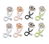 ROMISBABA 8 Piezas Broches de de Aleación Creativa con Diseño de Estetoscopio Prendedores Duraderos y Resistentes Accesorios Médicos para Disfraces y