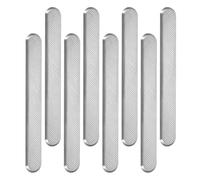 ROMISBABA 8 Piezas Franja de Ciego Táctil Pavimento Táctil de Acero Inoxidable Antideslizante Plata 28x3,5x0,55cm para Personas Discapacidad Visual en Áreas Residenciales y Entornos Urbanos
