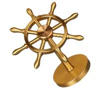 ROMISBABA Adornos de Timón Marino de Metal Timón Marino de Escritorio para Decoración de Hogar Adorno de Mesa Vintage para Jardín