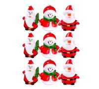ROMISBABA Adornos Delicada de Resina 9 Navideños Muñecos de y Papá Noel Varios Estilos para Escritorio y Ambiente Festivo en Fiestas y Hogar Varios Estilos