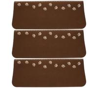 ROMISBABA Alfombra Antideslizante para Escalones de Escalera 3 Piezas Diseño Luminoso y Material de Poliéster y Fieltro, Lavable y Silenciosa para Decoración del Hogar