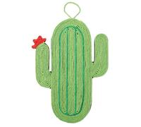 ROMISBABA Alfombrilla para Rascar Gatos con Cuerda Colgante en Forma de Cactus de Tela de Sisal Verde, Adecuado para Colgar en Escritorios o Ventanas y Proteger Muebles