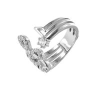 ROMISBABA Anillo Musical Ajustable Para Mujeres Símbolos De y Rhinestones Joyería Para Cumpleaños o San Valentín