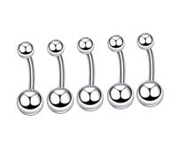 ROMISBABA Anillos de Piercing de Acero Inoxidable para Lengua y Nariz Joyería Corporal Decorativa y Fácil de Usar para Fiestas y Elegante