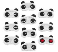 ROMISBABA Antifaces para Dormir para Niñas Diseño de Panda, 10 Piezas de Felpa Suave y Algodón, Banda Elástica Cómoda, Ideales para Viajes y Aviones