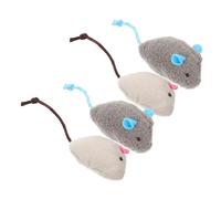 ROMISBABA Artículos Interactivos Gatos 4 Ratones de Peluche Hierba Gatera Reducción del Estrés y Estimulación de Conducta de Caza para Gatitos