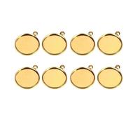 ROMISBABA Bandejas Redondas Doradas de Cobre Bisel 20 Ideales para Manualidades y Joyería DIY y Regalos Novedosos para Colgantes Accesorios para Fotos