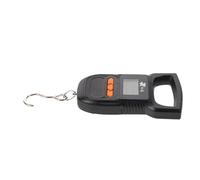 ROMISBABA Báscula Digital Portátil de Mano con Gancho y Asa Grande Báscula Electrónica para Equipaje Pesca y Paquetes Capacidad 50 Kg Color Negro con Batería para Viajes y Uso