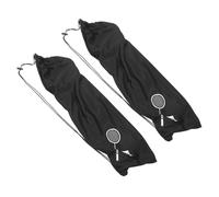 ROMISBABA Bolsa para Paleta de Bádminton Negra Diseño Grueso y Almacenamiento Multifuncional, 2 Piezas, Material de Terciopelo Grueso, Unisex para Hombres y Mujeres