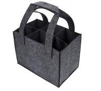 ROMISBABA Bolsa Porta Botellas Vino Fieltro Gris Resistente para Botellas para Regalos y Transporte Seguro Fiestas