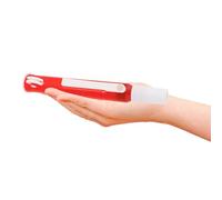 ROMISBABA Bomba de Pipeta Manual de 2 Ml para Laboratorio Mano y Llenado Preciso, Fabricada en Plástico Rojo para Uso Científico
