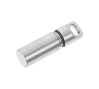 ROMISBABA Botella de Acero Inoxidable 304 Mini para Cápsulas, Caso Portátil Pequeño Soporte, Recipiente Sellado para Camping, Almacenamiento Seguro de Medicamentos, Colgante Multifuncional