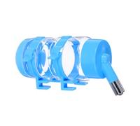 ROMISBABA Botella de Agua Automática para Perros 400 Ml Colgante Azul, Dispensador Antifugas con Boquilla de Acero Inoxidable, Bebedero para Jaulas y Casetas, Adecuado para Mascotas