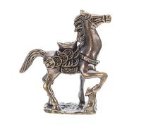 ROMISBABA Brass Horse Sculpture Chinese Zodiac Feng Shui Ornament For Home Office Desk Decor Lucky Year of The Horse Figurine Wealth Symbol