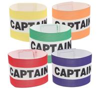 ROMISBABA Brazaletes de Capitán de Fútbol Elásticos 5 Piezas Banda Deportiva Ajustable Rayas Coloridas - - - - - para Identificación en Partidos y Entrenamientos