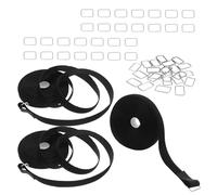 ROMISBABA Bridas Autoadhesivas para Cables de Nailon 25 CM X 5 M con Hebillas Metálicas 3 Juegos Reutilizables para Organización y Sujeción de Cables en Hogar Oficina y Taller