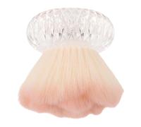 ROMISBABA Brocha para Polvo de Uñas Rosa con Cerdas Sintéticas Suaves en Forma de Flor, Escoba Multifuncional para Limpieza Profunda y Rutina de Manicura Profesional