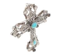 ROMISBABA Broche Cruz Cristal Prendedores Cadena Traje Accesorios Prendedores Traje