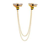 ROMISBABA Broche de Abeja con Circonitas para Hombre y Mujer Accesorio Ligero y Duradero para Solapas de Trajes para Fiestas Bodas Eventos Formales y Diario