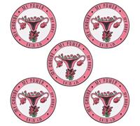 ROMISBABA Broche de Útero Esmaltado para Mujer, Pack de 5 Piezas, Accesorio Médico Feminista para Enfermeras y Estudiantes, Pin Decorativo para Ropa y Campañas de Salud Uterina