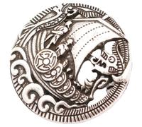 ROMISBABA Broche Pin de Solapa Vikingo Retro Metal Aleación de Zinc Mujer para Ropa y Mochilas Estilo Vintage Color Plata Antigua Fiesta Banquete Tamaño Único