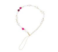ROMISBABA Cadena para Móvil con Cuentas de Arcilla Estrella y Luna Pulsera de Mano Resistente Colgante Decorativo para Mujeres y Niñas Evita Pérdidas y Daños