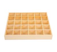 ROMISBABA Caja Organizadora de Madera con Compartimentos Divisor de Almacenamiento para Joyas Collares y Accesorios Organizador de Escritorio para Hogar Bandeja Separadora Multiusos