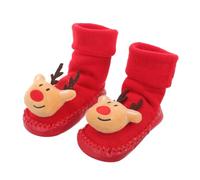 ROMISBABA Calcetines Antideslizantes para Bebés Diseño Navideño de Algodón Cálido Suaves y Seguros para Casa de Color Aleatorio Color Aleatorio