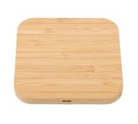 ROMISBABA Cargador Inalámbrico de Teléfono 10W Portátil Superficie de Madera Amarilla Diseño Pequeño y Seguro Compatible Móviles de Carga Rápida para Uso Doméstico y Exterior