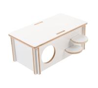 ROMISBABA Casa De Madera para Hámster con Diseño Delicado y Funcional Vivienda para Conejillos De Indias y Roedores Pequeños Accesorio Seguro y Duradero para Jaulas