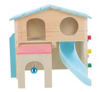 ROMISBABA Casa para Hámster Jaula para Hámster Parque De Juegos para Mascotas Conejera Casa para Al Aire Trampa para Perros Escalera para Chinchillas Puerta para