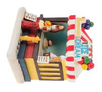 ROMISBABA Casita Luminosa Navideña de Resina Pequeña Adorno para Fiesta Navideña sin Batería Modelo de Villa Cubierta de Nieve para Decoración de Invierno y Hogar